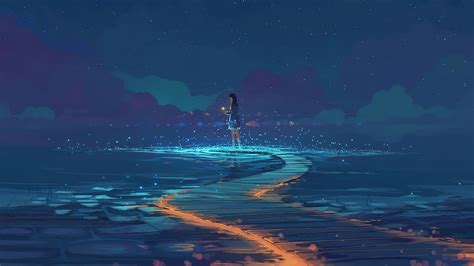 Lake Path Anime Girl 4k Wallpaper,HD Anime Wallpapers,4k Wallpapers,Images,Backgrounds,Photos ...