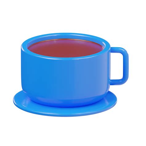 Hot Tea Icon D Render Illustration PNG