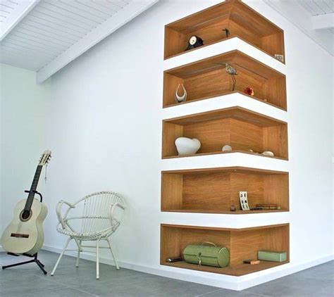 corner shelves    unique design idea