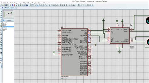 Pic16f877a With Motor Driver L293d Simulation In Proteus Using Mikro C