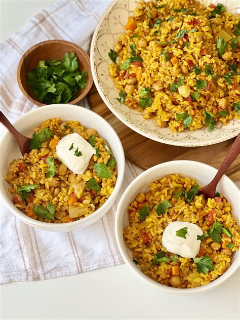 Instant Pot Turmeric Chickpea Rice Bowls Healing Slice