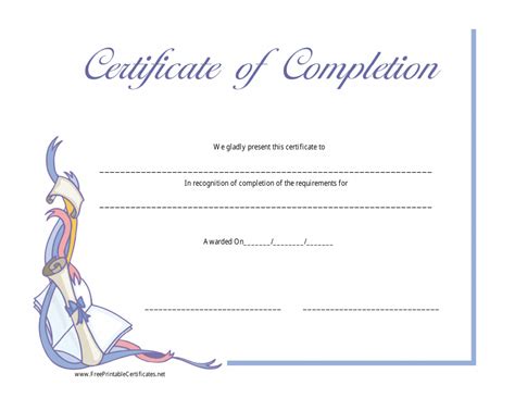 Completion Certificate Template Download Printable Pdf Templateroller