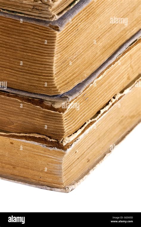 Pile Of Old Ancient Books With The Torn Covers Stock Photo Alamy