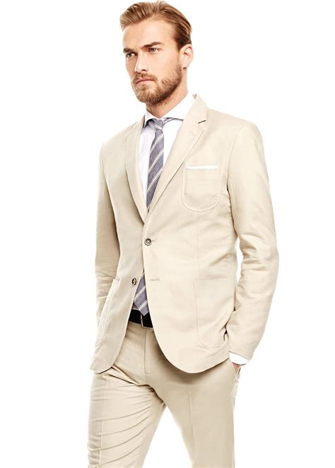 Veste De Costume Lin Coton Homme Mango Man France Blazers For Men Beige Suits Suits