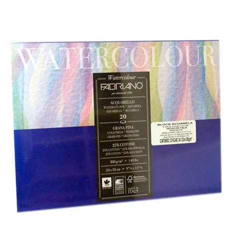 Block Para Acuarela Fabriano Watercolour 300 G Papelería lumen