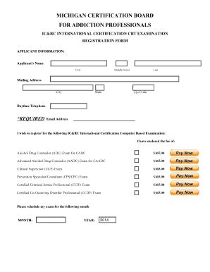 Fillable Online ICRC Computer Based Application Fax Email Print PdfFiller