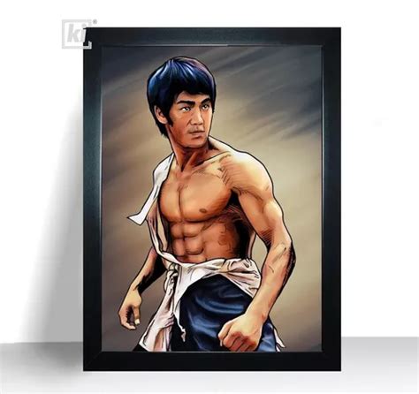 Quadro Decora Ator Bruce Lee Cm Moldura Parcelamento Sem Juros