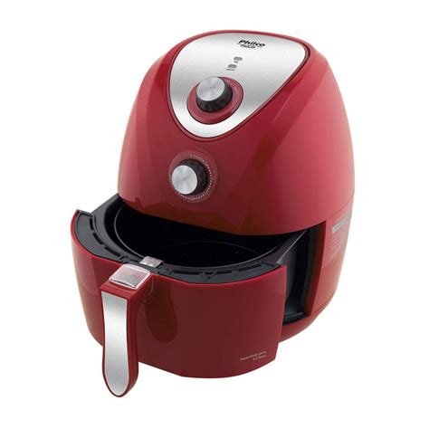 Fritadeira Elétrica Air Fry Saúde Inox 3 2 Litros Philco 220V Vermelho