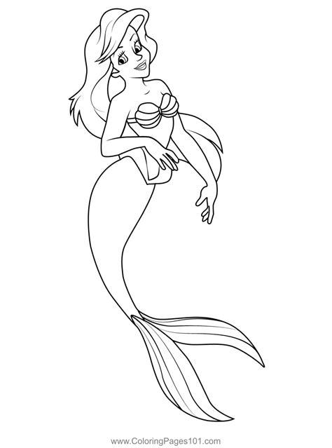 Adventurous Girl Ariel Coloring Page