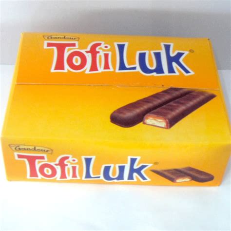 Galleon - ''TOFILUK'' Chocolate Flavor And Caramel Coated Tofi Luk Biscuit 20g