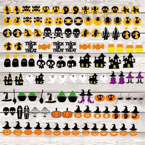 Halloween Earring Svg Bundle Earrings Faux Leather Template - Etsy