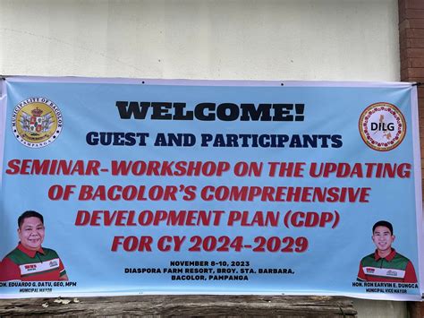 Seminar Workshop On The Updating Of Bacolor S Comprehensive Development