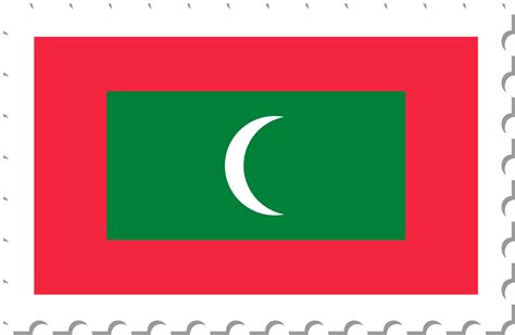 Maldives flag postage stamp. 11659154 PNG