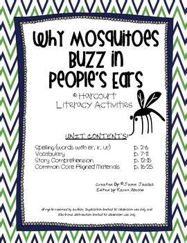 Why Mosquitoes Buzz In People S Ears Supplemental Materials TPT