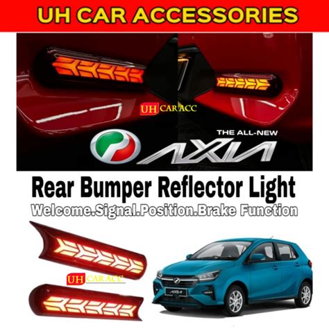 Perodua Axia Rear Bumper Led Reflector Light Lamp Lights Led