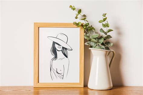 Minimalist Nude Body Line Art Abstract Woman Figure Wall Art Digital Print Etsy
