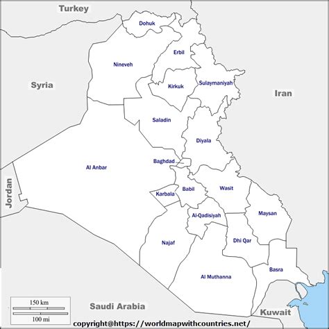 Map Of Iraq Outline