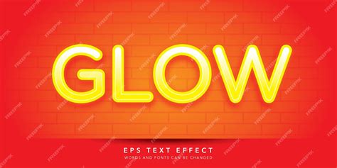 Premium Vector Glow 3d Editable Text Effect