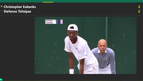 Christopher Eubanks V Stefanos Tsitsipas Live Stream Wimbledon