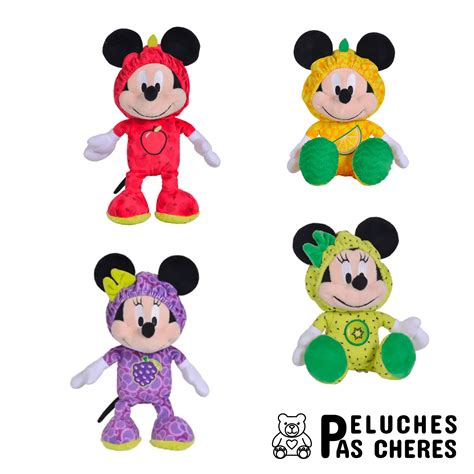 Peluche Mickey Minnie Fruits Cm Peluches Pas Ch Res