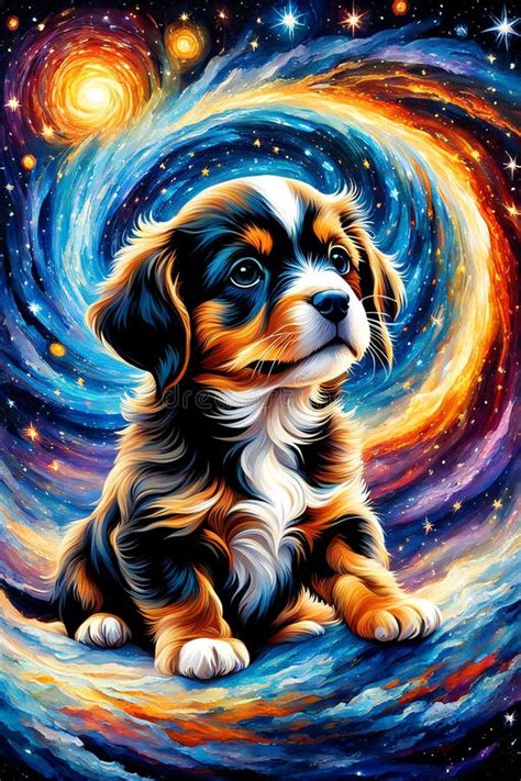 Cachorro Celeste En El Pantano Gal Ctico Una Obra Maestra De Afremov