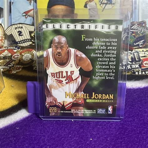 1996 97 Fleer Skybox MICHAEL JORDAN Chicago Bulls HOF Electrified 278