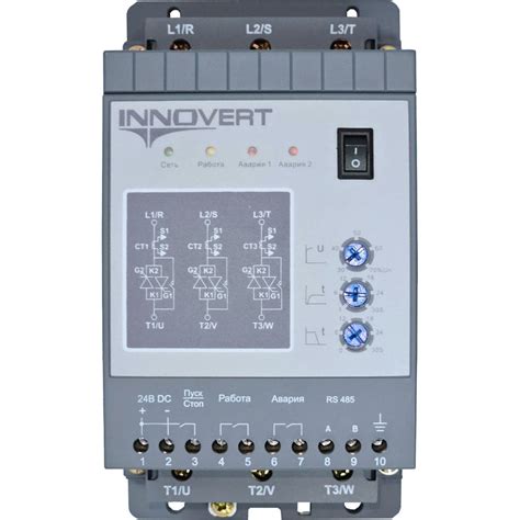 Устройство плавного пуска с кнопкой INNOVERT, номинальный ток 4,5 а ...