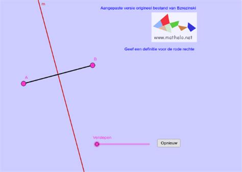 Animatie Middelloodlijn GeoGebra