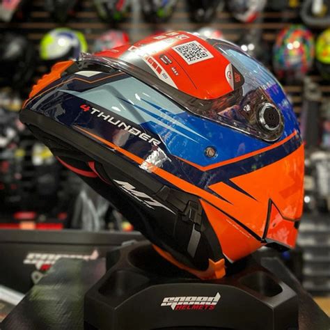 Mt Thunder Sv Pental B Naranja Brillo Speed Helmets