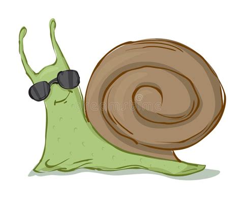 Cartoon Snail In Sunglasses Stock Illustration Illustration Of