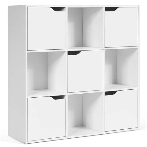 Buy Giantex 9 Cube Storage Organizer Storage Cabinet With 4 Open Cubes And 5 Cabinets Free