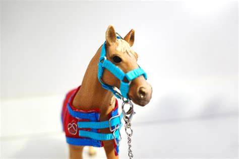 Schleich Horse Redblue Horse Rug And Halter Etsy