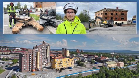 Kirunas Klassiska Skyline Rivs De Klipps Ner