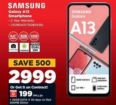 Samsung Galaxy A13 Smartphone Offer At Hifi Corp