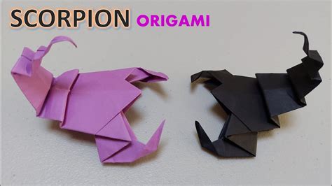 Easy ORIGAMI SCORPION Tutorial How To Make Paper Scorpion YouTube