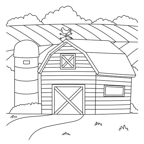 Farm House Coloring Pages