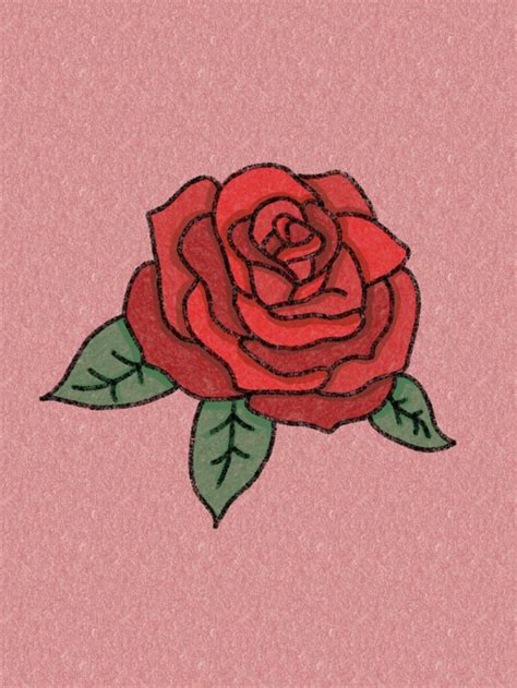 Drawn Roses Wallpaper