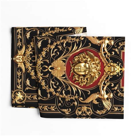 Medusa Crown Half Naked Muscular Table Runner Spoonflower