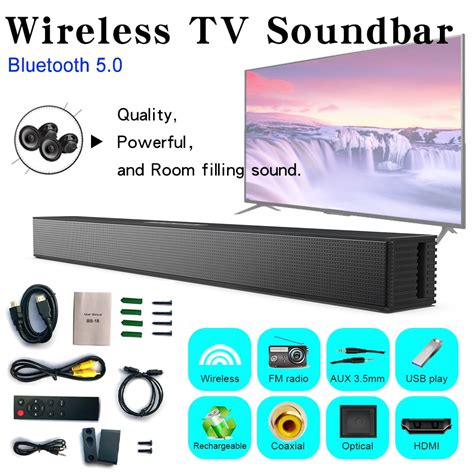 Lvelia Sound Bars for TV,Sound Bar with Subwoofer,Wired & Wireless ...