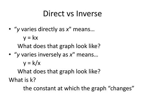 Ppt Direct And Inverse Variation Powerpoint Presentation Free