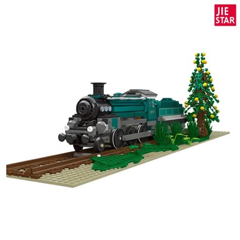 Building Blocks Set Moc Retro Steam Train Locomotive Bricks Model Kids