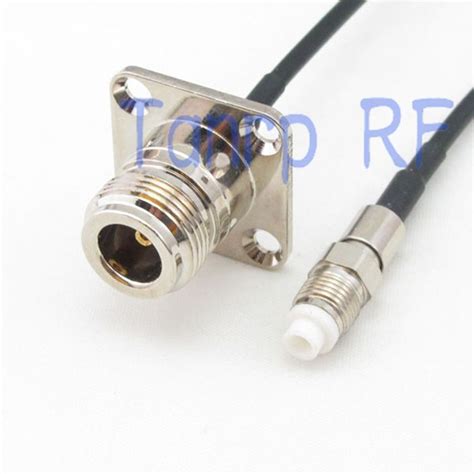 In N Female With Hole Panel To Fme Female Jack Rf Connector Adapter