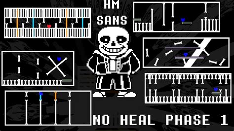 UnderTale Hard Mode Sans Phase 1 DEMO By Juandi NO HEAL YouTube