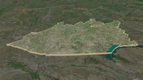 Qaraghandy Kazakhstan Highlighted Administrative Stock Illustration