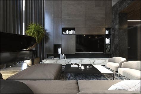 Dark Modern Living Room - Living Room : Home Decorating Ideas #G3wZ1ZmN8O