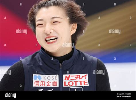 Japanese Kaori Sakamoto Shows Her Smile During An Official Practice