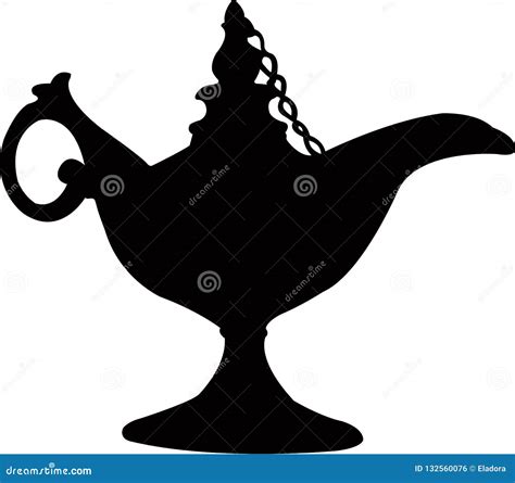 Lamp Aladdin, Silhouette Vector Artwork | CartoonDealer.com #132560076