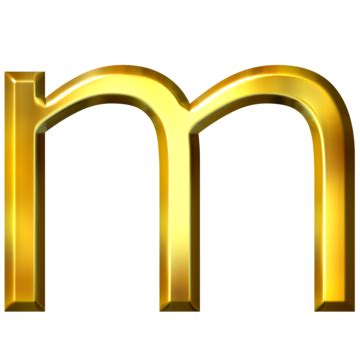 3d Golden Letter M Reflection Letter Metal, Yellow, Gold, Alphabet PNG ...