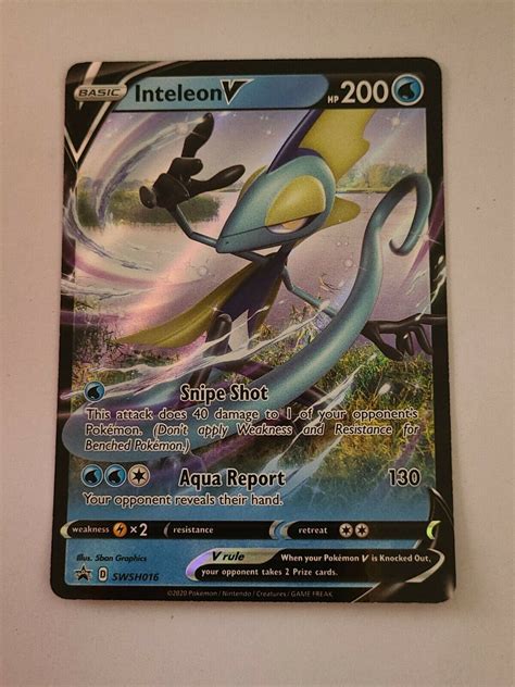 Pokémon TCG Inteleon V SWSH Black Star Promo SWSH016 Holo Promo Values