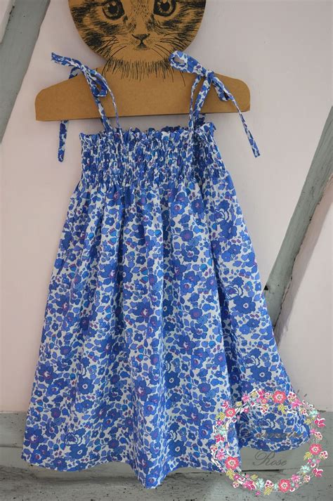 Robe Bustier A Smocks Liberty Betsy Lavande Mode Filles Par L Armoire